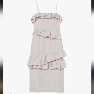 H&M X Brock Collection Ruffled Pink Dress